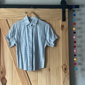 Leylie plaid button up top